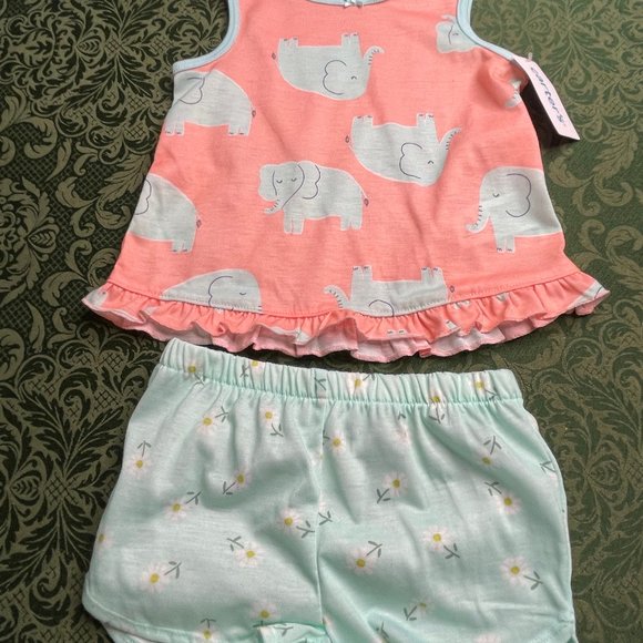 NWt 2t 5t 5 4t 4 ELEPHANT carters pajamas summer match sisters EASTER birthday - Picture 6 of 7